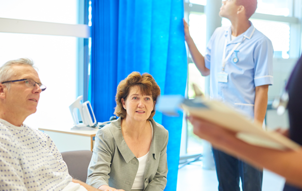 Patient in ziekenhuisbed