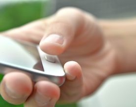 Toest indrukken op mobiele telefoon