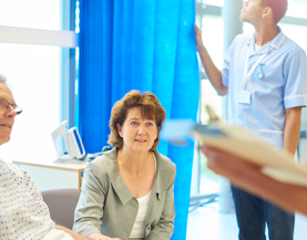 Patient in ziekenhuisbed